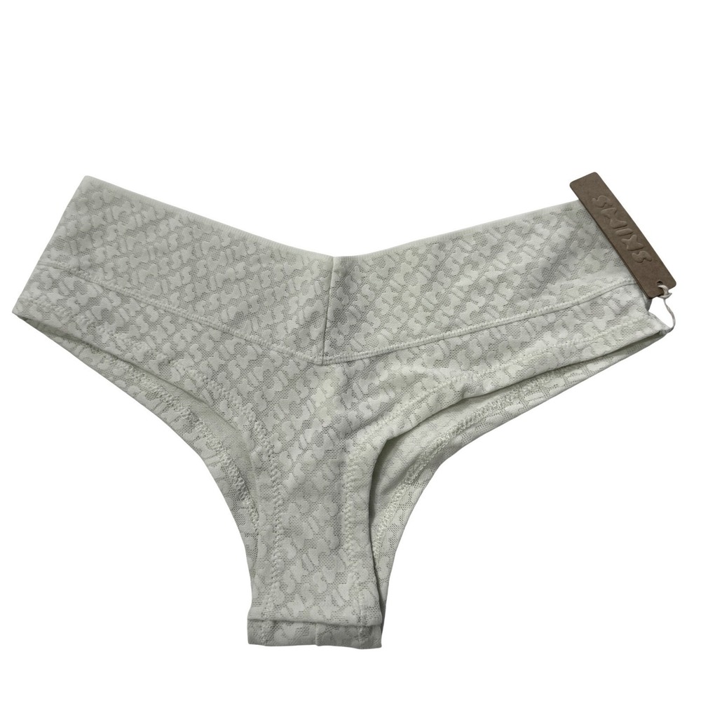 SKIMS Logo Mesh Boy Short Bone XXS - Picture 1 of 7